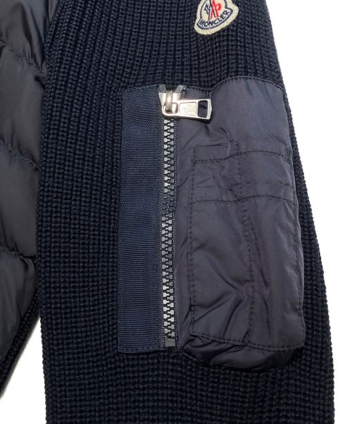 MONCLER（モンクレール）MONCLER (モンクレール) ダウンニットカーディガン ネイビー サイズ:Lの古着・服飾アイテム