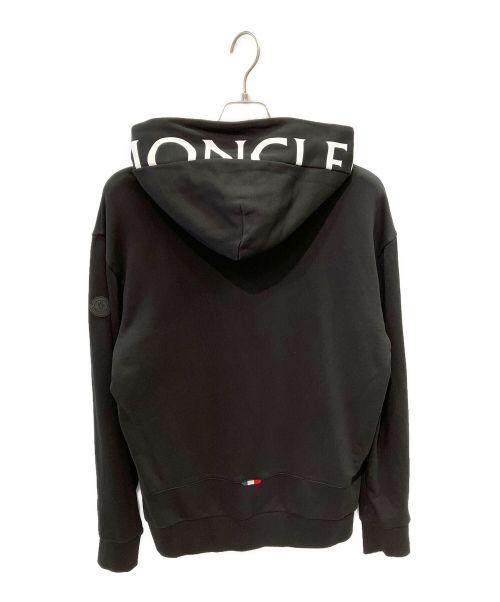 MONCLER（モンクレール）MONCLER (モンクレール) フーデットロゴハーフジップパーカー ブラック サイズ:Mの古着・服飾アイテム