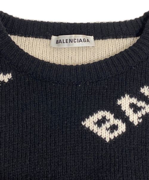 BALENCIAGA（バレンシアガ）BALENCIAGA (バレンシアガ) ロゴニット ブラック サイズ:36の古着・服飾アイテム