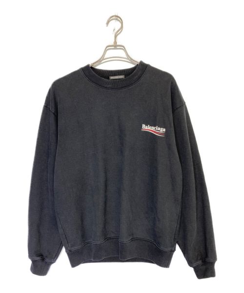BALENCIAGA（バレンシアガ）BALENCIAGA (バレンシアガ) キャンペーンロゴスウェット ブラック サイズ:Mの古着・服飾アイテム