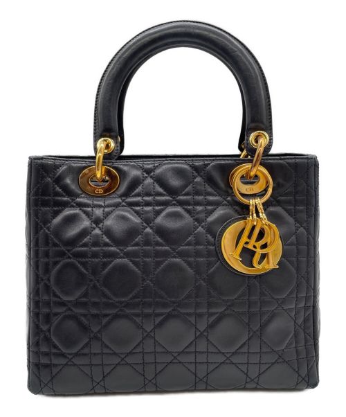Christian Dior（クリスチャン ディオール）Christian Dior (クリスチャン ディオール) レディーディオール カナージュ ハンドバッグ ブラック サイズ:-の古着・服飾アイテム