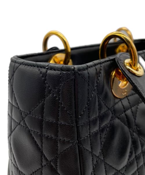 Christian Dior（クリスチャン ディオール）Christian Dior (クリスチャン ディオール) レディーディオール カナージュ ハンドバッグ ブラック サイズ:-の古着・服飾アイテム