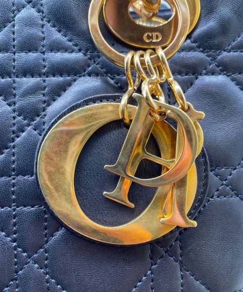 Christian Dior（クリスチャン ディオール）Christian Dior (クリスチャン ディオール) レディーディオール カナージュ ハンドバッグ ブラック サイズ:-の古着・服飾アイテム