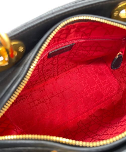 Christian Dior（クリスチャン ディオール）Christian Dior (クリスチャン ディオール) レディーディオール カナージュ ハンドバッグ ブラック サイズ:-の古着・服飾アイテム