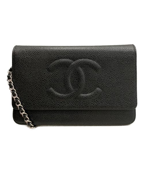 CHANEL（シャネル）CHANEL (シャネル) チェーンウォレット ブラック サイズ:-の古着・服飾アイテム