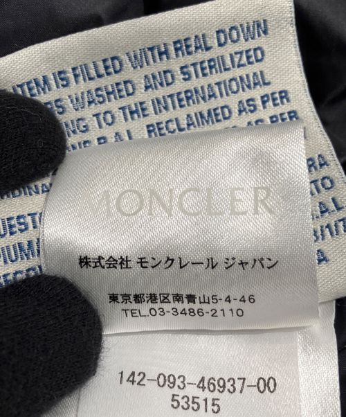 MONCLER（モンクレール）MONCLER (モンクレール) ライトダウンジャケット ホワイト×ブラック サイズ:1の古着・服飾アイテム
