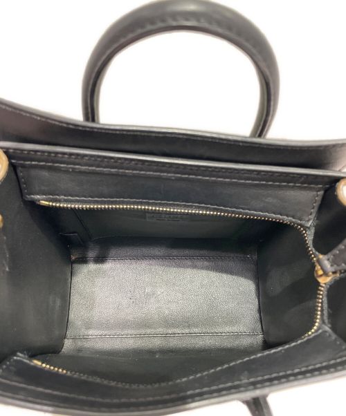 CELINE（セリーヌ）CELINE (セリーヌ) ラゲージ ナノショッパー ホワイト×ブラック サイズ:ナノの古着・服飾アイテム