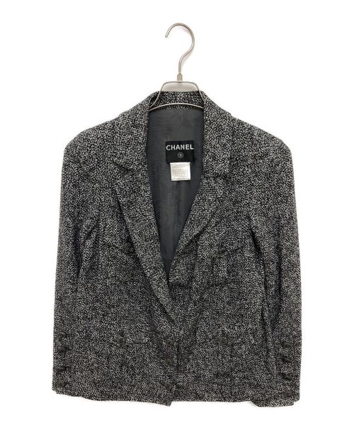 CHANEL（シャネル）CHANEL (シャネル) ツイードジャケット グレー サイズ:38の古着・服飾アイテム