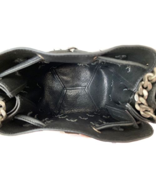 Saint Laurent Paris（サンローランパリ）Saint Laurent Paris (サンローランパリ) フリンジバケットバッグ ブラックの古着・服飾アイテム