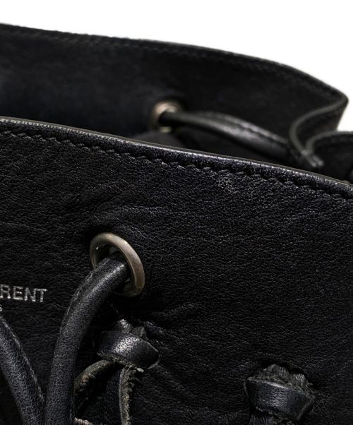 Saint Laurent Paris（サンローランパリ）Saint Laurent Paris (サンローランパリ) フリンジバケットバッグ ブラックの古着・服飾アイテム