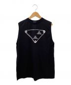 PRADAプラダ）の古着「プリントノースリーブTシャツ」｜ブラック
