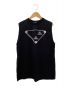 PRADA（プラダ）の古着「プリントノースリーブTシャツ」｜ブラック