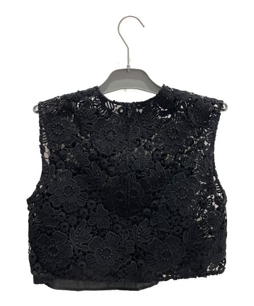 PRADA（プラダ）PRADA (プラダ) レースブラウス ブラック サイズ:36の古着・服飾アイテム