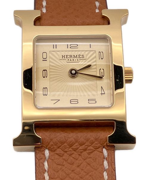 HERMES（エルメス）HERMES (エルメス) Hウォッチ ゴールドの古着・服飾アイテム