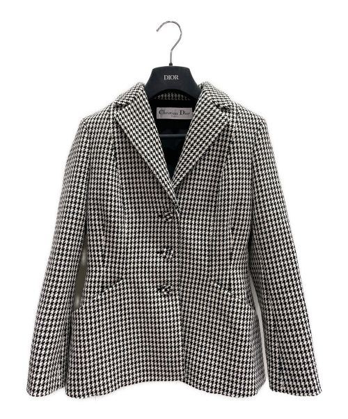Christian Dior（クリスチャン ディオール）Christian Dior (クリスチャン ディオール) バージャケット ホワイト×ブラック サイズ:34の古着・服飾アイテム