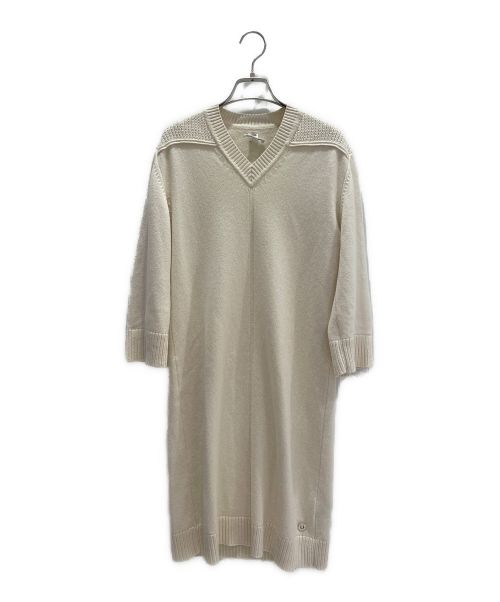 HERMES（エルメス）HERMES (エルメス) ニットワンピース ベージュ サイズ:34の古着・服飾アイテム