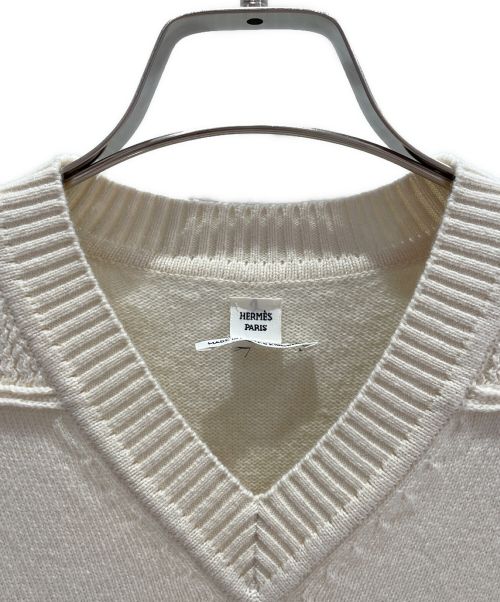 HERMES（エルメス）HERMES (エルメス) ニットワンピース ベージュ サイズ:34の古着・服飾アイテム
