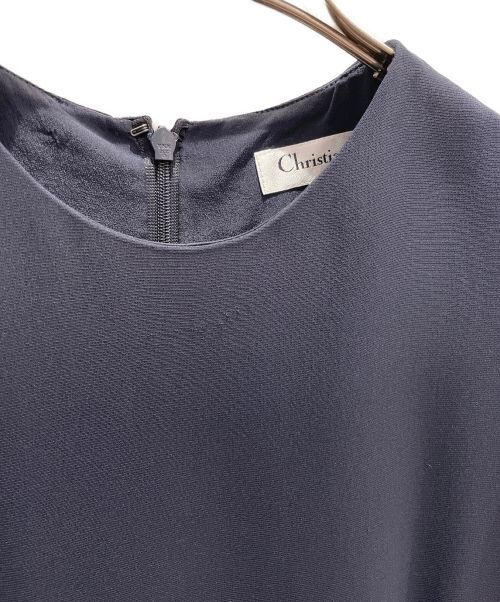 Christian Dior（クリスチャン ディオール）Christian Dior (クリスチャン ディオール) ロングワンピース ネイビー サイズ:36の古着・服飾アイテム