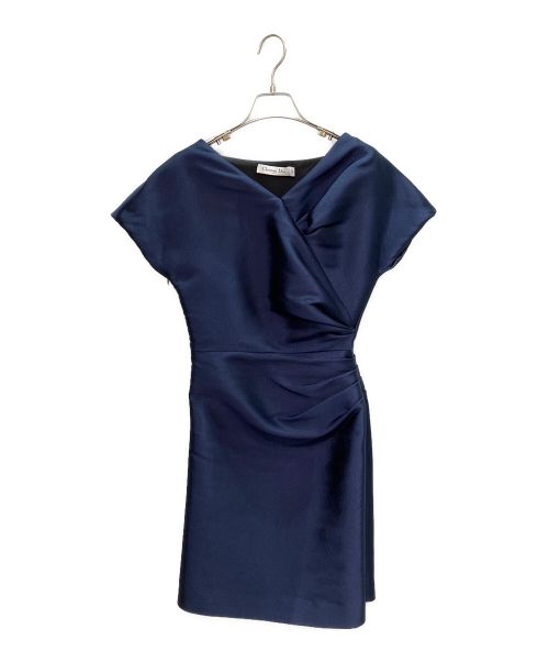 Christian Dior（クリスチャン ディオール）Christian Dior (クリスチャン ディオール) ウエストシェイプタイトドレス ブルー サイズ:34の古着・服飾アイテム