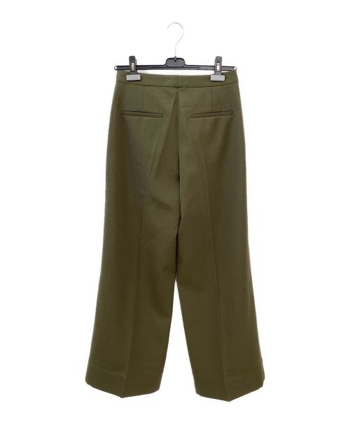 JIL SANDER（ジルサンダー）JIL SANDER (ジルサンダー) センタープレスワイドパンツ オリーブ サイズ:UK 32 未使用品の古着・服飾アイテム