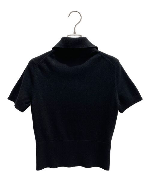 CHANEL（シャネル）CHANEL (シャネル) ニットポロシャツ ブラック サイズ:34の古着・服飾アイテム
