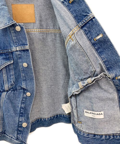 BALENCIAGA（バレンシアガ）BALENCIAGA (バレンシアガ) SWINGデニムジャケット ブルー サイズ:34の古着・服飾アイテム