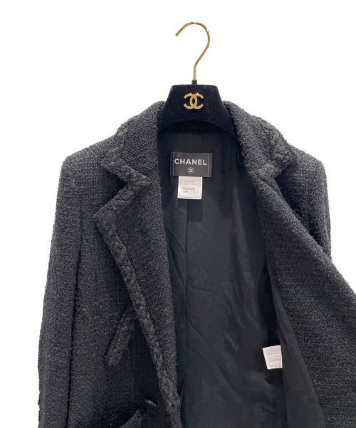 CHANEL（シャネル）CHANEL (シャネル) ダブルツイードジャケット ブラック サイズ:36の古着・服飾アイテム