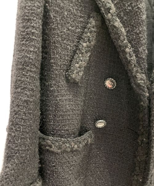 CHANEL（シャネル）CHANEL (シャネル) ダブルツイードジャケット ブラック サイズ:36の古着・服飾アイテム