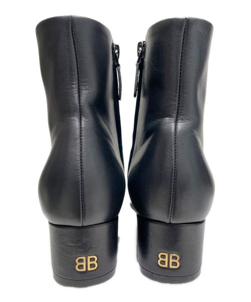 BALENCIAGA（バレンシアガ）BALENCIAGA (バレンシアガ) BBヒールブーツ ブラック サイズ:37の古着・服飾アイテム