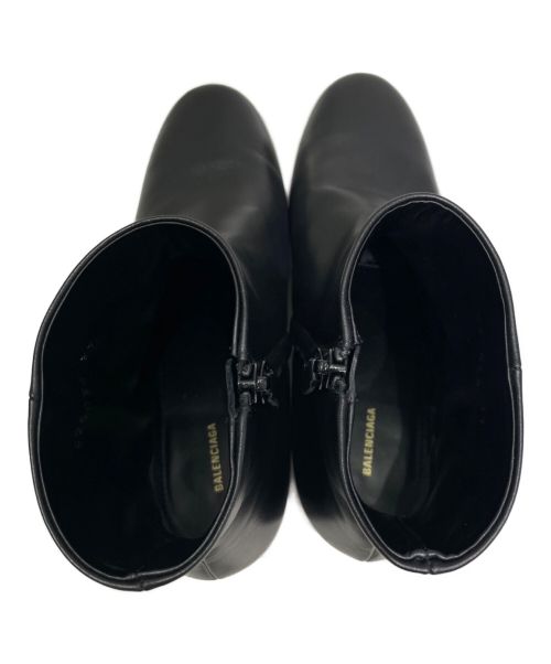 BALENCIAGA（バレンシアガ）BALENCIAGA (バレンシアガ) BBヒールブーツ ブラック サイズ:37の古着・服飾アイテム