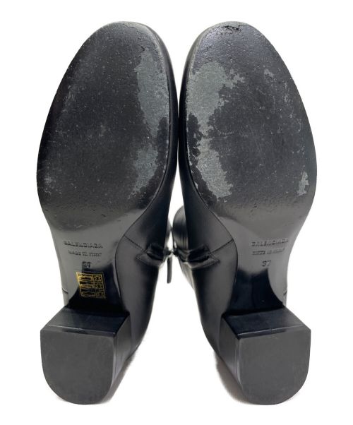 BALENCIAGA（バレンシアガ）BALENCIAGA (バレンシアガ) BBヒールブーツ ブラック サイズ:37の古着・服飾アイテム