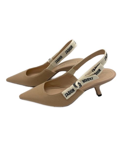 Christian Dior（クリスチャン ディオール）Christian Dior (クリスチャン ディオール) J'ADIOR スリングバックパンプス ベージュ サイズ:37Dの古着・服飾アイテム