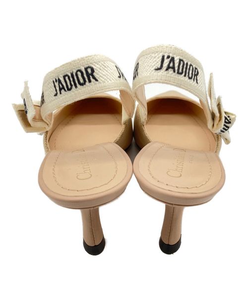 Christian Dior（クリスチャン ディオール）Christian Dior (クリスチャン ディオール) J'ADIOR スリングバックパンプス ベージュ サイズ:37Dの古着・服飾アイテム