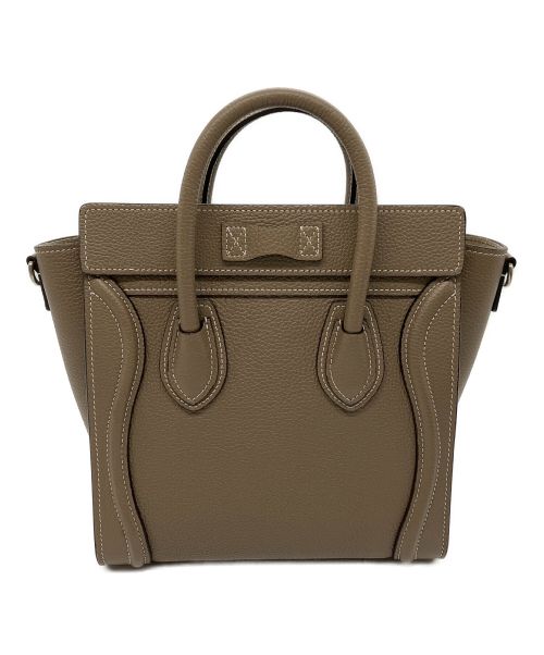 CELINE（セリーヌ）CELINE (セリーヌ) ラゲージ ナノショッパー グレージュの古着・服飾アイテム