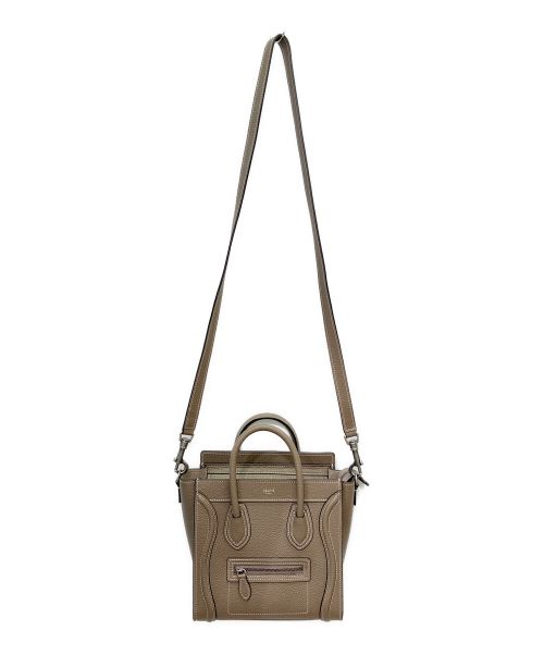 CELINE（セリーヌ）CELINE (セリーヌ) ラゲージ ナノショッパー グレージュの古着・服飾アイテム