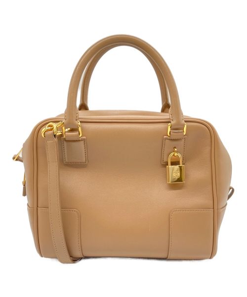 LOEWE（ロエベ）LOEWE (ロエベ) アマソナ19 スクエアバッグ ベージュの古着・服飾アイテム