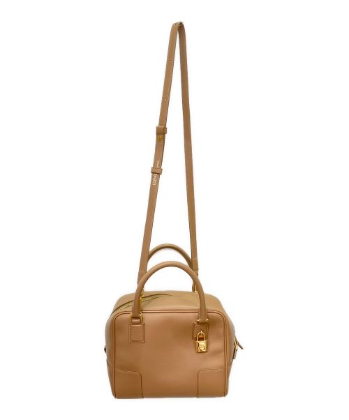 LOEWE（ロエベ）LOEWE (ロエベ) アマソナ19 スクエアバッグ ベージュの古着・服飾アイテム