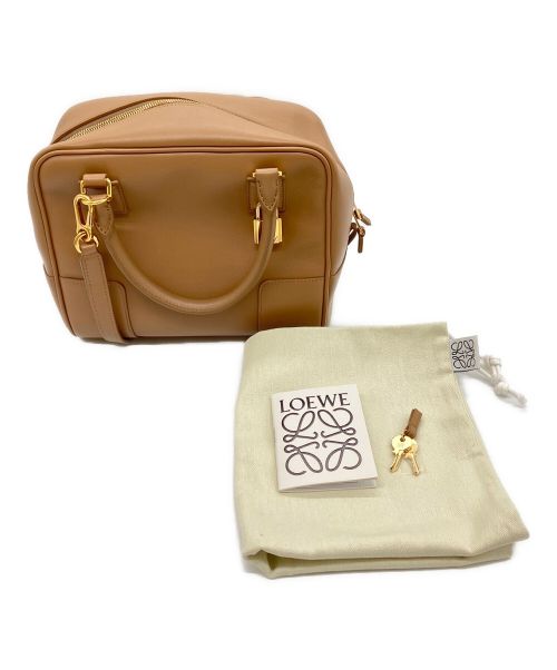 LOEWE（ロエベ）LOEWE (ロエベ) アマソナ19 スクエアバッグ ベージュの古着・服飾アイテム
