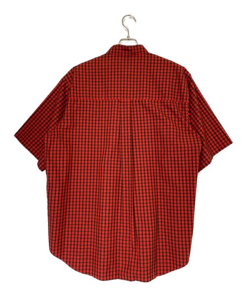 BALENCIAGA（バレンシアガ）BALENCIAGA (バレンシアガ) 半袖BDシャツ レッド サイズ:38の古着・服飾アイテム