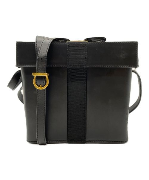 Salvatore Ferragamo（サルヴァトーレ フェラガモ）Salvatore Ferragamo (サルヴァトーレ フェラガモ) ヴァラリボンショルダーバッグ ブラック サイズ:-の古着・服飾アイテム