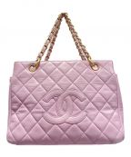 CHANELシャネル）の古着「チェーンマトラッセバッグ」｜ピンク