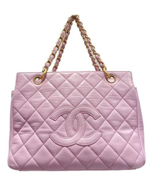 CHANEL（シャネル）CHANEL (シャネル) チェーンマトラッセバッグ ピンクの古着・服飾アイテム