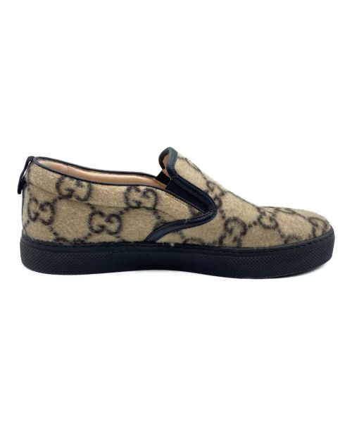 GUCCI（グッチ）GUCCI (グッチ) GG ウール スリッポン ベージュ サイズ:7 1/2の古着・服飾アイテム