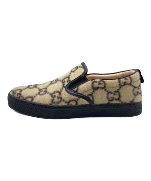 GUCCI（グッチ）GUCCI (グッチ) GG ウール スリッポン ベージュ サイズ:7 1/2の古着・服飾アイテム