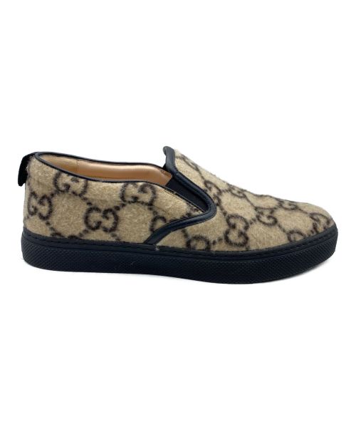GUCCI（グッチ）GUCCI (グッチ) GG ウール スリッポン ベージュ サイズ:7 1/2の古着・服飾アイテム