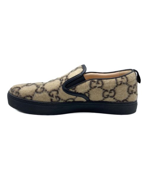 GUCCI（グッチ）GUCCI (グッチ) GG ウール スリッポン ベージュ サイズ:7 1/2の古着・服飾アイテム