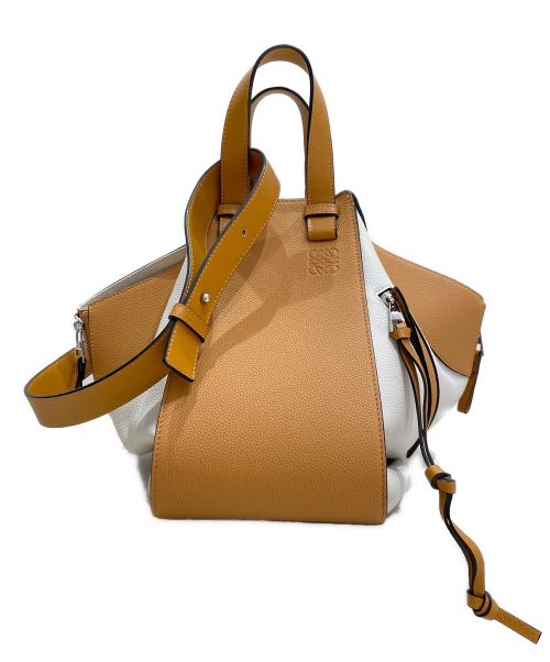 LOEWE（ロエベ）LOEWE (ロエベ) ハンモックミディアム ブラウン×ホワイト サイズ:ミディアムの古着・服飾アイテム
