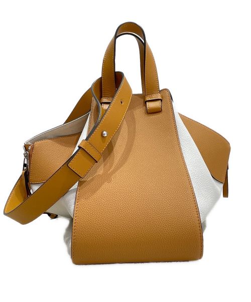 LOEWE（ロエベ）LOEWE (ロエベ) ハンモックミディアム ブラウン×ホワイト サイズ:ミディアムの古着・服飾アイテム
