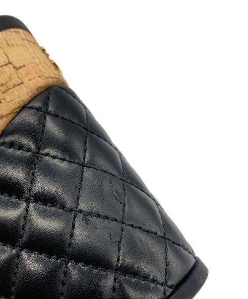CHANEL（シャネル）CHANEL (シャネル) マトラッセヒールストラップサンダル ブラック サイズ:38の古着・服飾アイテム