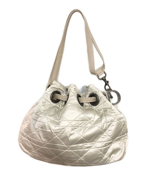 Christian Dior（クリスチャン ディオール）Christian Dior (クリスチャン ディオール) カナージュナイロンバッグ シルバー サイズ:-の古着・服飾アイテム